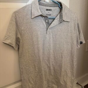 DKNY Light Gray Men's Polo Shirt
